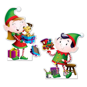 Elves Stand-Up Decorations - Bulk/8 Stand-Ups