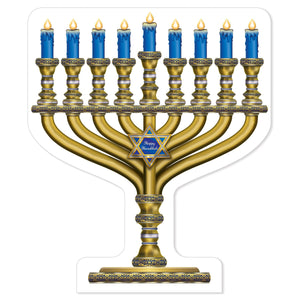 Menorah Stand-Up Decoration Decoration - Bulk 4 Pack