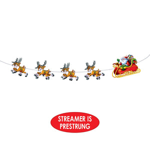 Santa & Sleigh Streamer