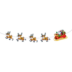 Christmas Santa/Sleigh Streamer - Bulk 12 Pack