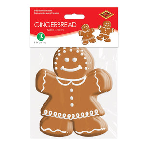 Beistle Bulk Christmas Mini Gingerbread Cutouts - 240 Pack