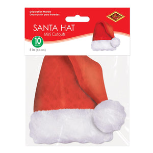 Bulk Mini Santa Hat Cutout Decoration (Case of 120) by Beistle