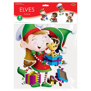 Beistle Bulk Elves Cutout Decorations - 48 Pack