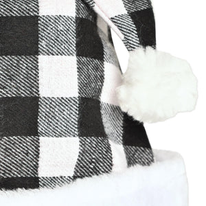 Bulk Plaid Santa Hat - Black & White (Case of 12) by Beistle