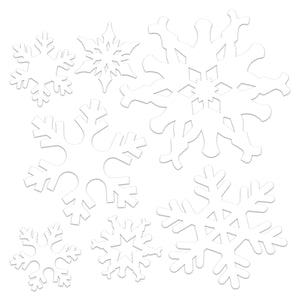 Plastic Die-Cut Snowflakes - Bulk/84 Snowflakes