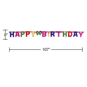 Bulk Pack of 2 Large Happy Birthday Party Banner