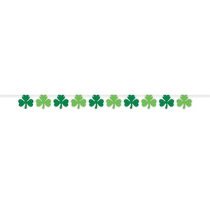 St. Patrick's Day Shamrock Streamer - Bulk 12 Pack