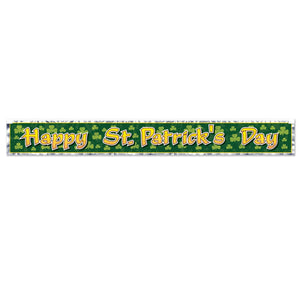 Met Happy St Patrick's Day Fringe Banner - Bulk 12 Pack