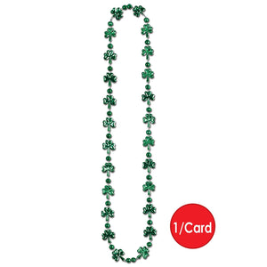 Bulk St. Patricks Day Party Shamrock Bead Necklaces (Case of 12) by Beistle