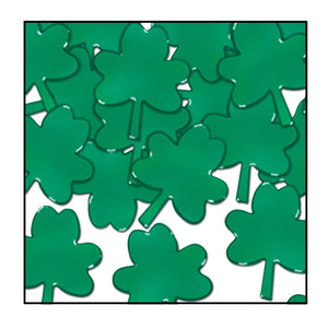 St. Patrick's Day Confetti Shamrocks green (1 Oz per Pack) - Bulk/12 Packs