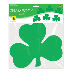 Bulk Pkgd Printed Shamrock Cutouts (24 Pkgs Per Case) by Beistle