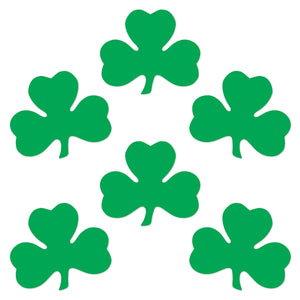 St. Patrick's Day Packaged Printed Shamrock Cutouts - Bulk 144 Pack