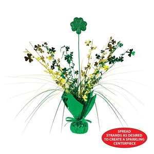 Beistle Bulk Shamrock Gleam 'N Spray Centerpiece - 12 Pack