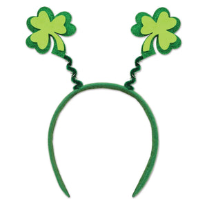 St. Patrick's Day Glittered Shamrock Boppers - Bulk 12 Pack