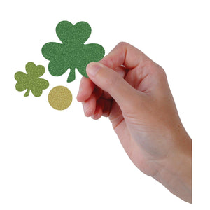 Bulk Shamrock & Coin Deluxe Sparkle Confetti (Case of 12 packages) by Beistle