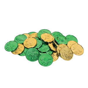 St. Patrick's Day Lucky Leprechaun Plastic Coins - Bulk/480 Coins