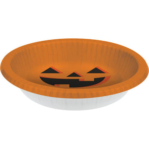 Bulk Pack of 16 Halloween Pumpkin 20 Oz Paper Bowl