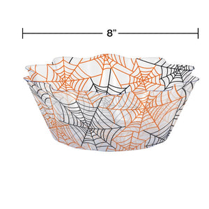 Bulk Pack of 2 Spiderwebs 8" Fluted Plastic Bowl