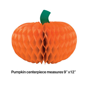 Bulk Pack of 2 Halloween Honeycomb Pumpkin Centerpiece