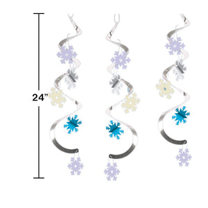 Bulk Pack of 10 Snowflakes Dizzy Danglers