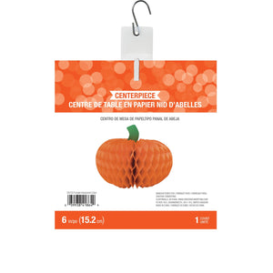 Bulk Pack of 3 Thanksgiving Honeycomb Pumpkin Centerpiece