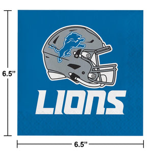 Bulk Pack of 32 Detroit Lions Napkins