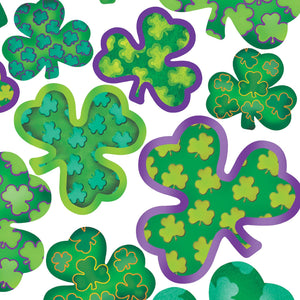 Bulk Christmas Irish-Mood Shamrock Clings (12 Sheets Per Case) by Beistle