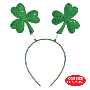 Beistle Bulk Sequined Shamrock Boppers - 12 Pack