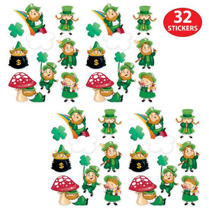 Beistle Bulk Leprechaun/Shamrock Stickers - 48 Sticker Sheets