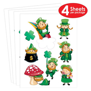 Beistle Bulk Leprechaun/Shamrock Stickers - 48 Sticker Sheets