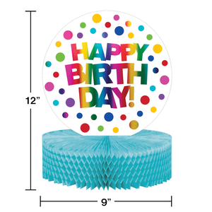 Bulk Pack of 2 Rainbow Foil Birthday Centerpiece