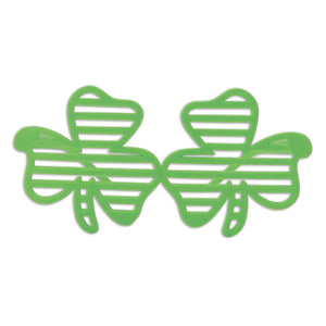 St. Patrick's Day Shamrock Shutter Glasses - Bulk 12 Pack