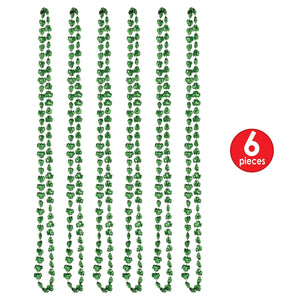 Bulk Mini Shamrock Bead Necklaces (12 Pkgs Per Case) by Beistle