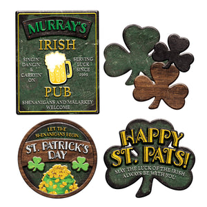 St Patrick's Day Sign Cutouts - Bulk 48 Pack