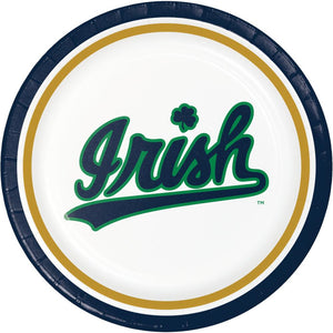 Notre Dame Fighting Irish  8.75 inch Paper Dinner Plate (8/Pkg)