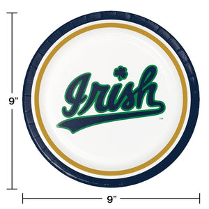 Notre Dame Fighting Irish  8.75 inch Paper Dinner Plate (8/Pkg)