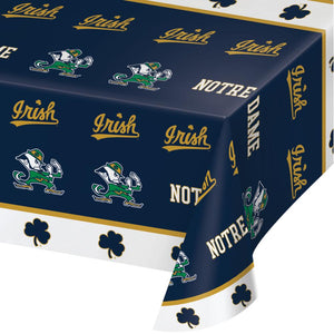 Notre Dame Fighting Irish Plastic Tablecover, 54" x 108" (1/Pkg)