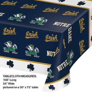 Notre Dame Fighting Irish Plastic Tablecover, 54" x 108" (1/Pkg)