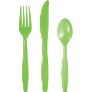 Bulk Pack of 48 Fresh Green Assorted Cutlery