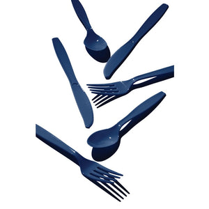 Bulk Pack of 48 Navy Assorted Plastic Cutlery