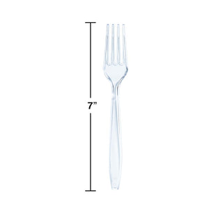 Bulk Pack of 48 Clear Plastic Cutlery (Forks Only)