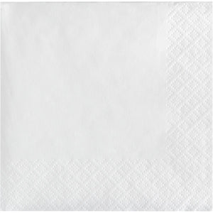 Bulk Pack of 80 White 2Ply Beverage Napkin