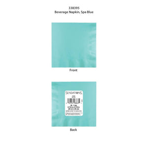 Bulk Pack of 80 Spa Blue 2Ply Beverage Napkin