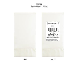 Bulk Pack of 80 White 2Ply Dinner Napkin