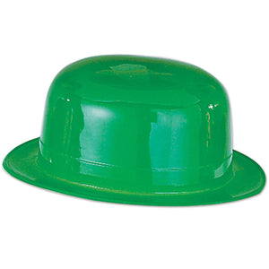 St. Patrick's Day Green Plastic Derby - Bulk 48 Pack