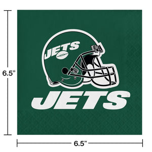 Bulk Pack of 32 New York Jets Luncheon Napkin