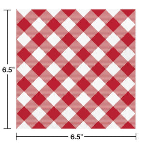 Bulk Pack of 32 Classic Gingham Luncheon Napkin