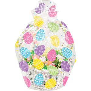 Bulk Pack of 3 Easter Eggs Cello Basket Bag