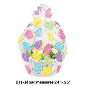 Bulk Pack of 3 Easter Eggs Cello Basket Bag