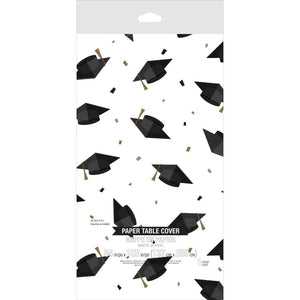 Bulk Pack of 2 Grad Cap Toss Paper Tablecover 54" X 102"